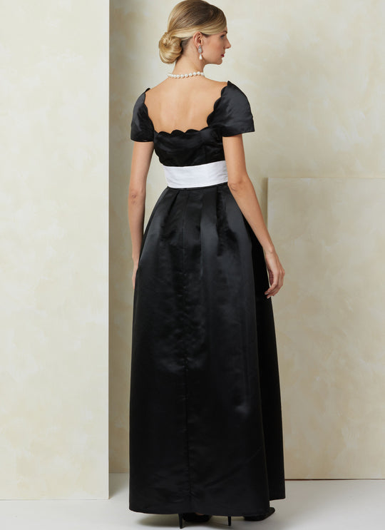 Vogue Schnittmuster V2101 Damen  Kleid mit Gürtel und Schärpe