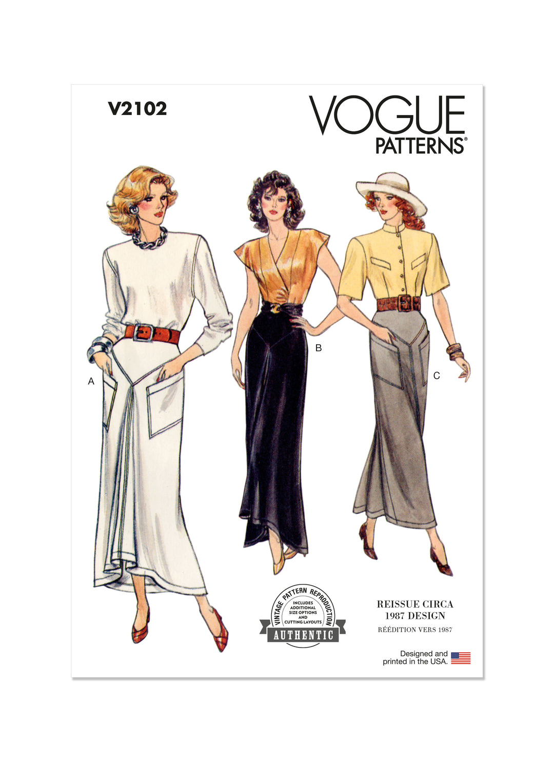 Vogue Schnittmuster V2102 Damen Rock