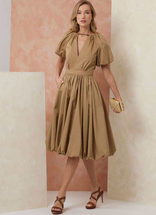 Vogue Schnittmuster  V2106 Kleid für Damen in zwei Längen