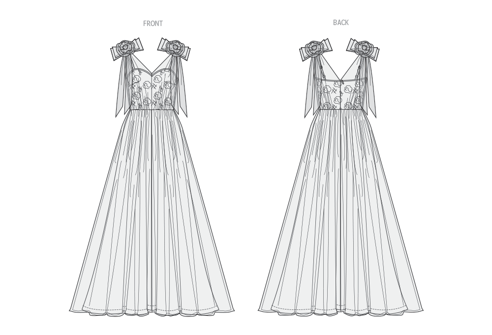 Vogue Schnittmuster  V2108 Damen Kleid von Badgley Mischka