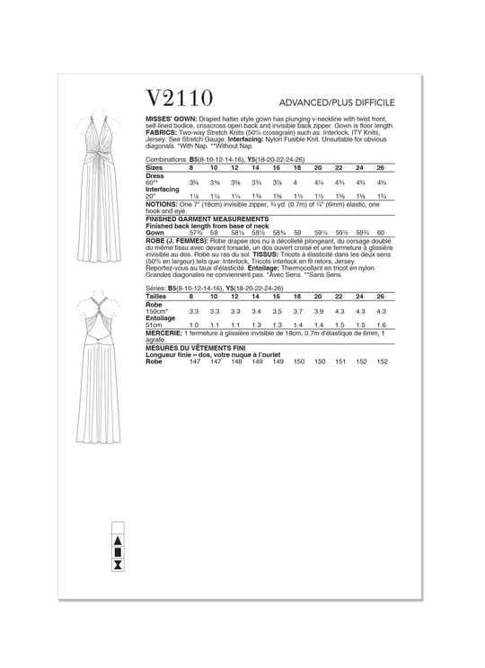 Vogue Schnittmuster  V2110 Damen Kleid