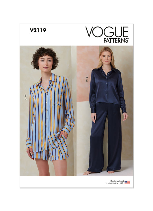 Vogue Schnittmuster  V2119 Damen Pajamas