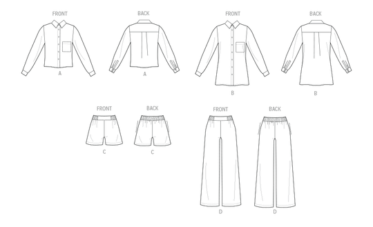 Vogue Schnittmuster  V2119 Damen Pajamas