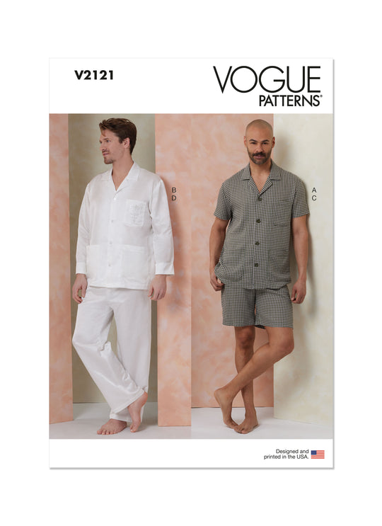 Vogue Schnittmuster  V2121 Herren Pajamas