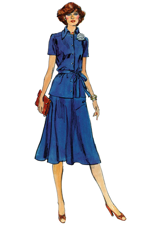Vogue Schnittmuster  V2122 Damen Strick-Jacket, Gürtel, Rock und Oberteil von Diane von Furstenberg