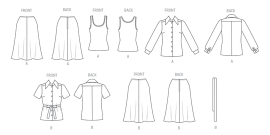 Vogue Schnittmuster  V2122 Damen Strick-Jacket, Gürtel, Rock und Oberteil von Diane von Furstenberg