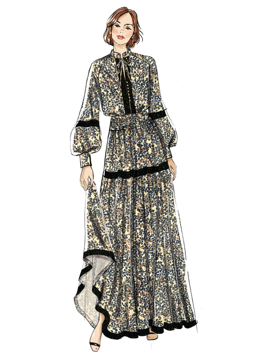 Vogue Schnittmuster V2127 Zweiteiliges Kleid für Damen