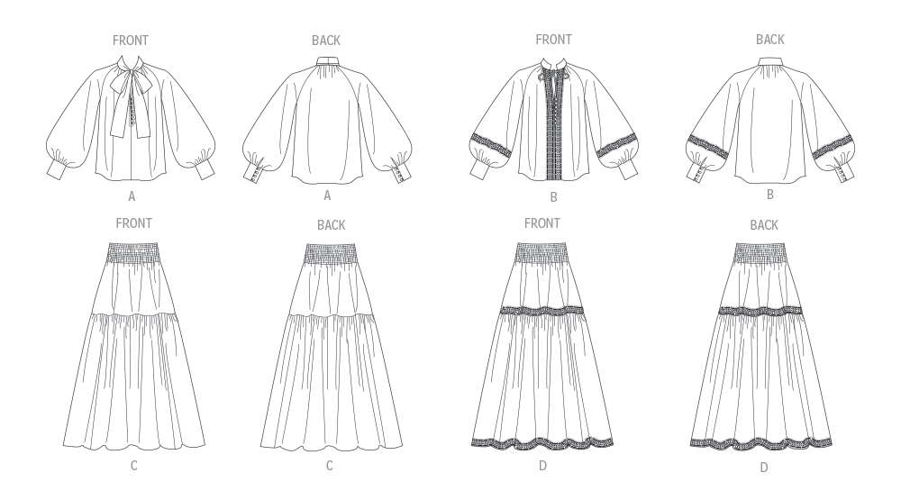 Vogue Schnittmuster V2127 Zweiteiliges Kleid für Damen