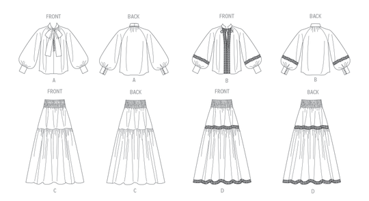 Vogue Schnittmuster V2127 Zweiteiliges Kleid für Damen