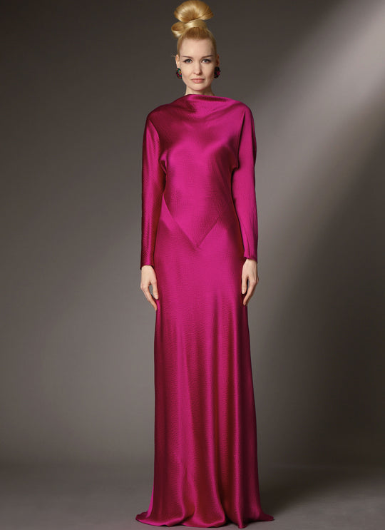 Vogue Schnittmuster V2129 Schräg geschnittenes langes Kleid für Damen von Tom und Linda Platt