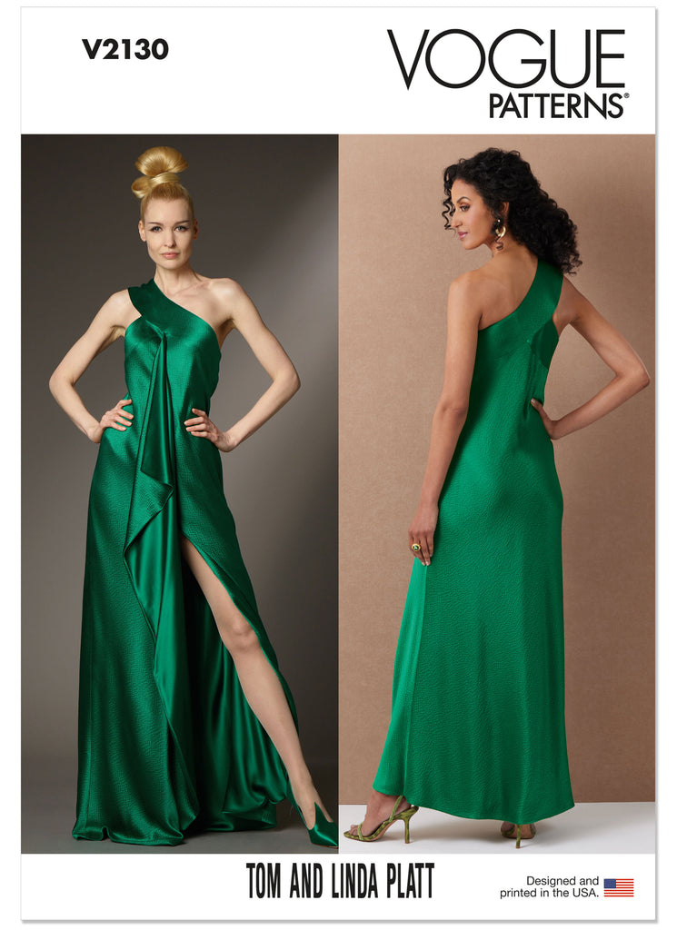 vogue patterns evening dresses V2130 Bias-Cut Dress by Tom & Linda Platt – Schnittmuster-Online Category_Default Category/FEMME/PRÊT-À-PORTER/Tailoring This dress pattern is What Is a Line COLOR:Plum
