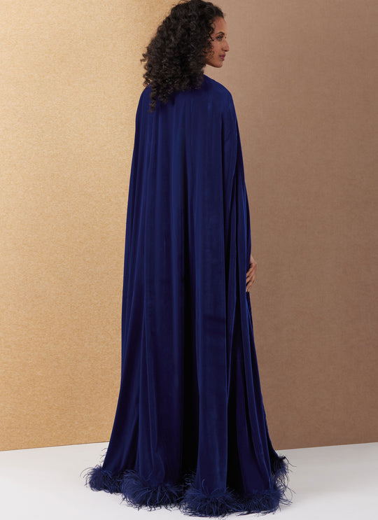 Vogue Schnittmuster V2132 Langes Cape und Kleid mit Schärpe für Damen