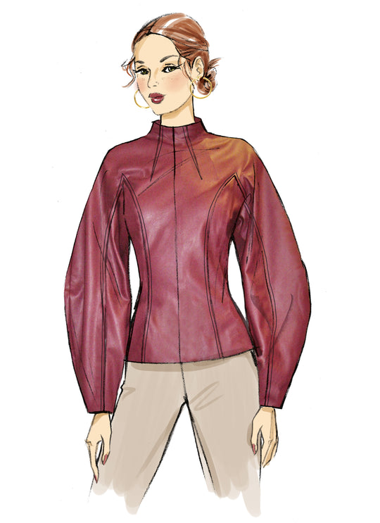 Vogue Schnittmuster V2134 Oberteil mit verschiedenen Ärmelvarianten für Damen und zierliche Damen