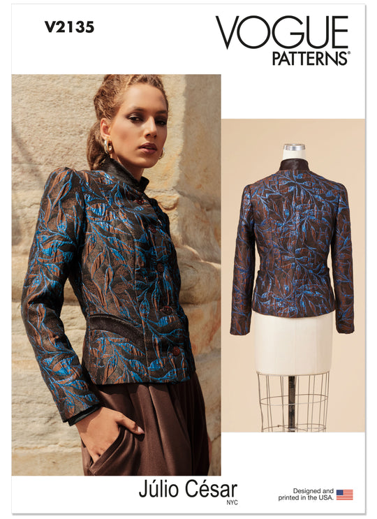Vogue Schnittmuster V2135 Damenjacke von Julio Cesar NYC
