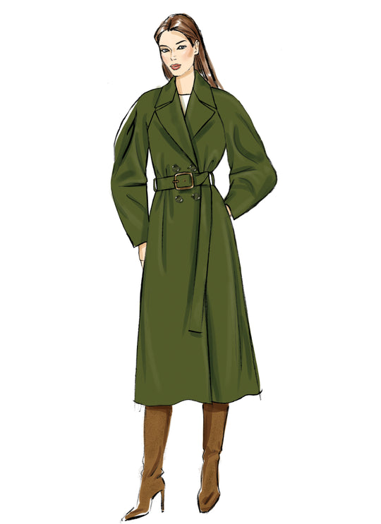 Vogue Schnittmuster V2137 Zweireihiger Trenchcoat für Damen