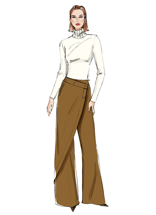 Vogue Schnittmuster V2138 Damen-Wickelhose