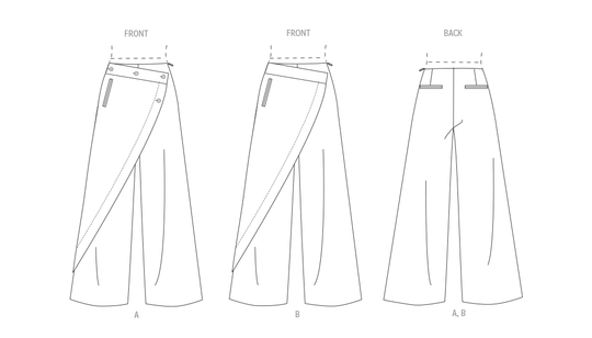 Vogue Schnittmuster V2138 Damen-Wickelhose