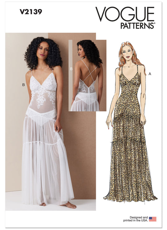 Vogue Schnittmuster V2139 Damen-Lingerie-Kleid