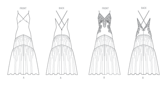 Vogue Schnittmuster V2139 Damen-Lingerie-Kleid