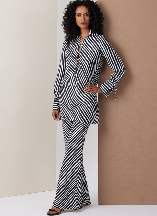 Vogue Schnittmuster V2140 Damen-Tunika mit verschiedenen Ärmelvarianten und Hose