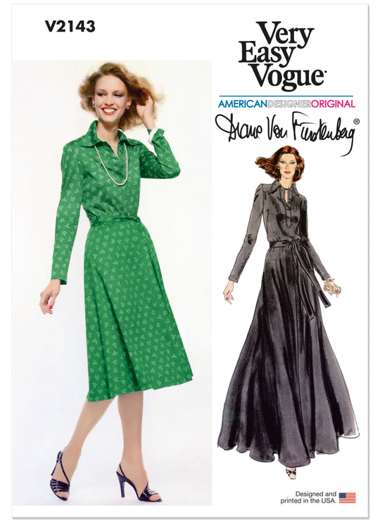 Vogue Schnittmuster V2143 Vintage-Strickkleid für Damen von Diane von Furstenberg