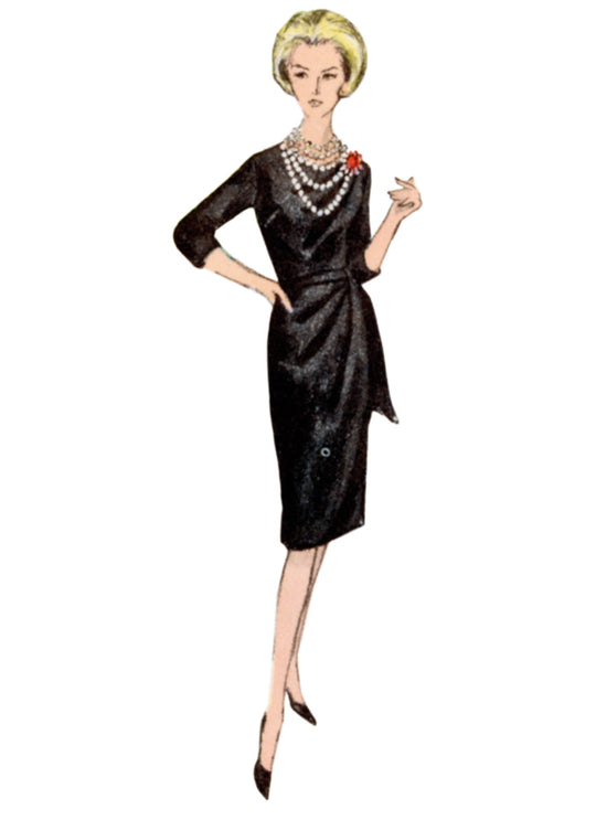 Vogue Schnittmuster V2144 Vintage-Drapierkleider und Gürtel für Damen