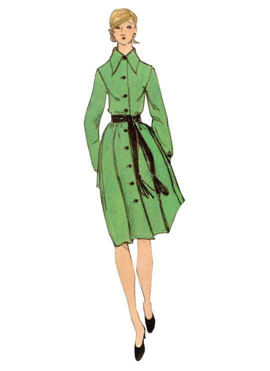 Vogue Schnittmuster V2146 Vintage-Kleid für Damen in zwei Längen und Shorts