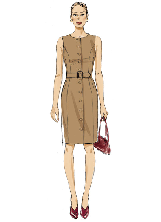 Vogue Schnittmuster V2150 – Damen Etuikleid mit Gürtel
