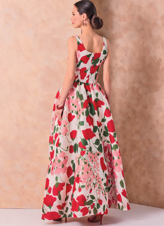 Vogue Schnittmuster V2155 Abendkleid für Damen mit asymmetrischem Saum