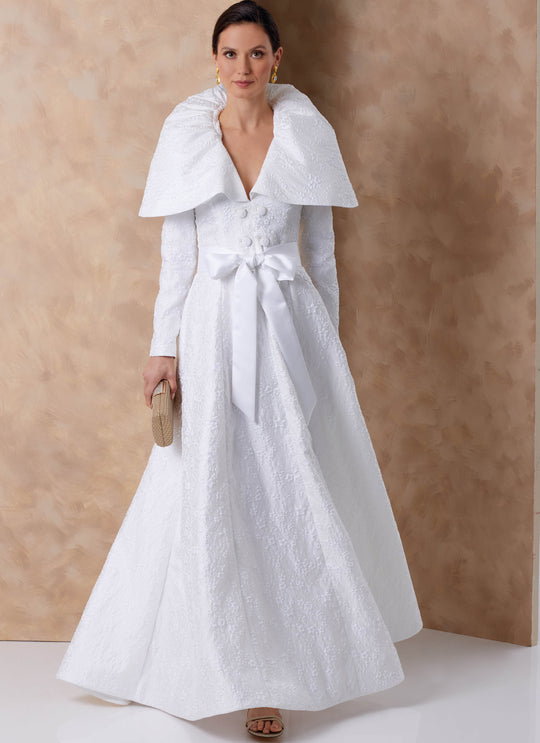 Vogue Schnittmuster V2156 Abendkleid für Damen mit Stehkragen