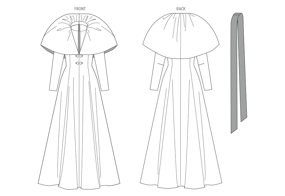 Vogue Schnittmuster V2156 Abendkleid für Damen mit Stehkragen