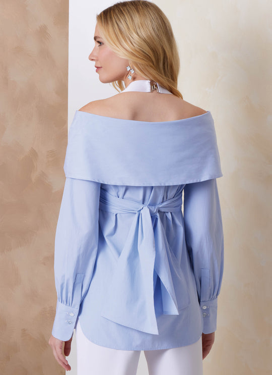 Vogue Schnittmuster V2158 – Damen drapiertes Oberteil mit Ärmelvarianten