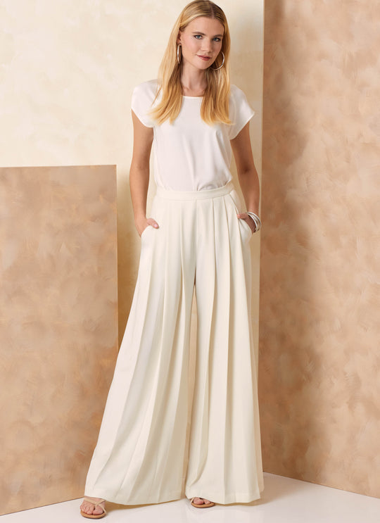 Vogue Schnittmuster V2161 – Damen Hose mit hoher Taille in zwei Längen