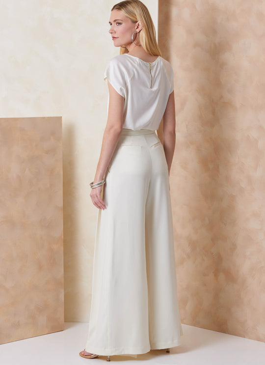 Vogue Schnittmuster V2161 – Damen Hose mit hoher Taille in zwei Längen