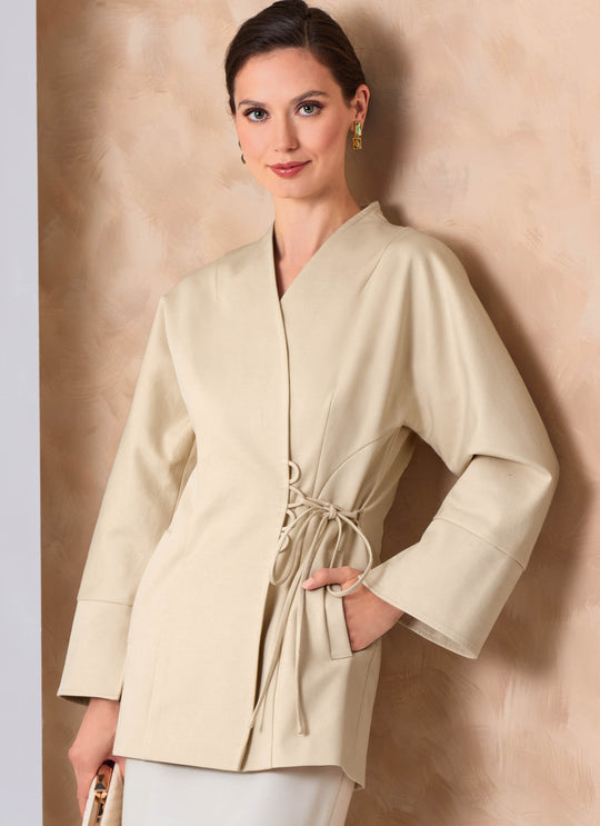Vogue Schnittmuster V2165 – Damen Wickeljacke, Midirock & Hose