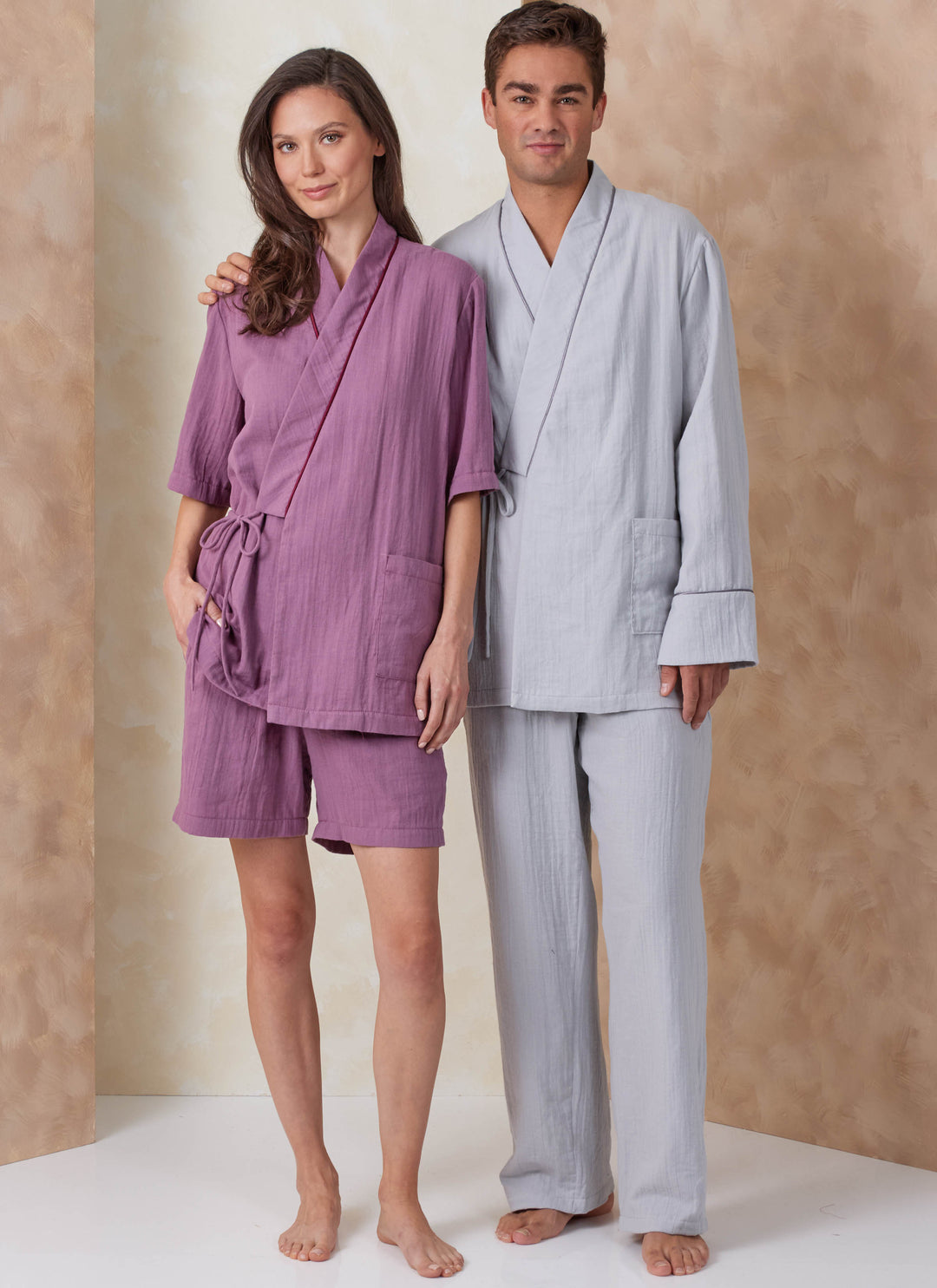Vogue Schnittmuster V2168 Unisex-Morgenmantel, Pyjamahose und Shorts