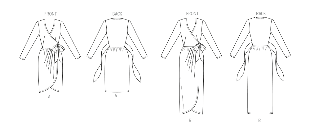 Vogue Schnittmuster V2169 Vintage-Wickelkleid für Damen von Diane von Furstenberg