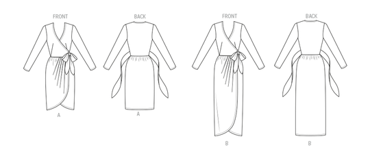 Vogue Schnittmuster V2169 Vintage-Wickelkleid für Damen von Diane von Furstenberg