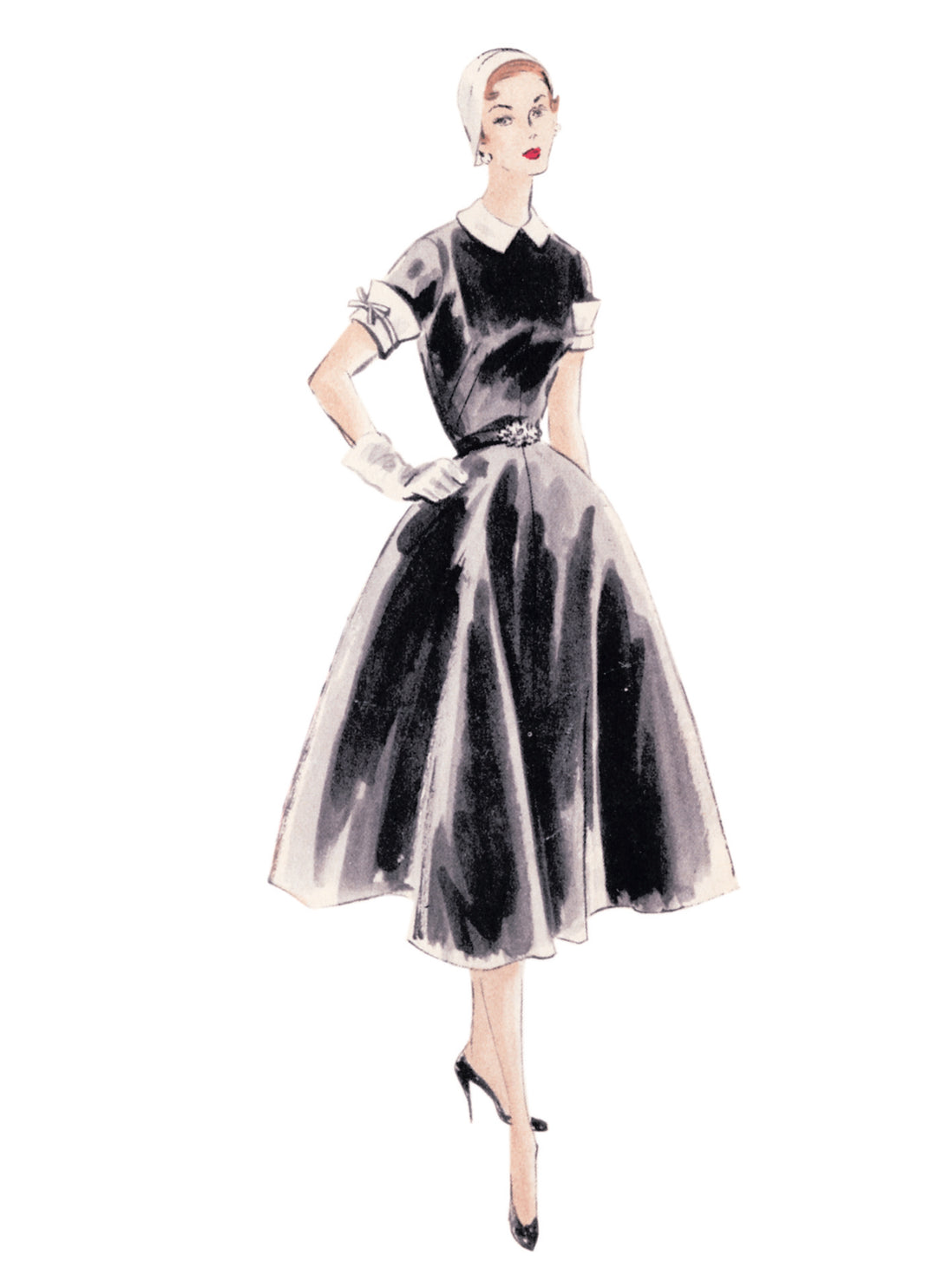 Vogue Schnittmuster V2170 – Vintage Damenkleid im Stil der 1950er Jahre
