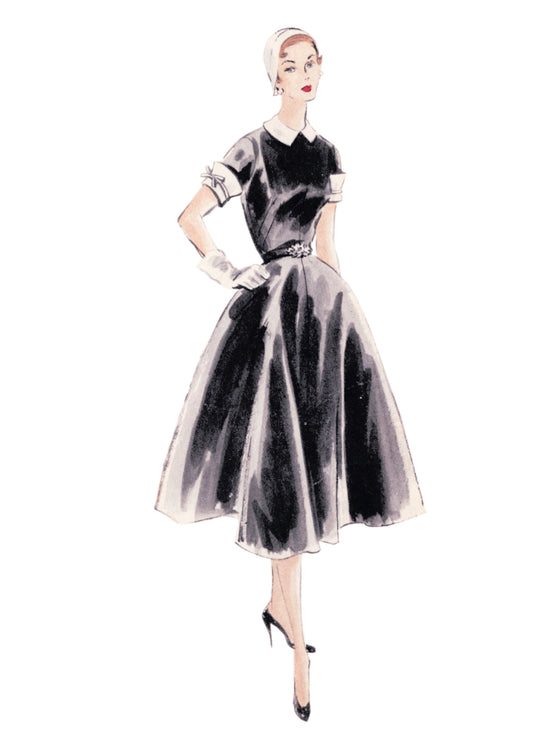 Vogue Schnittmuster V2170 – Vintage Damenkleid im Stil der 1950er Jahre
