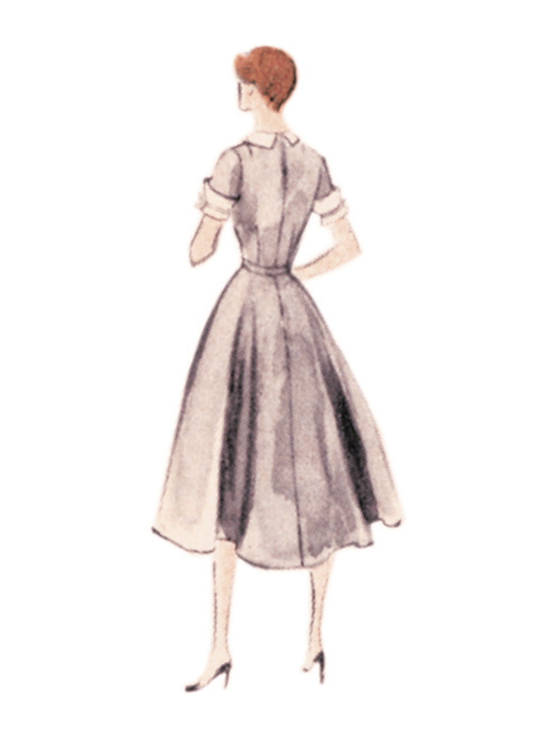 Vogue Schnittmuster V2170 – Vintage Damenkleid im Stil der 1950er Jahre