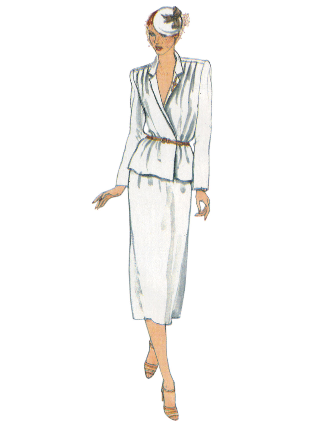 Vogue Schnittmuster V2171 – Vintage Kleid, Oberteil & Rock für Damen