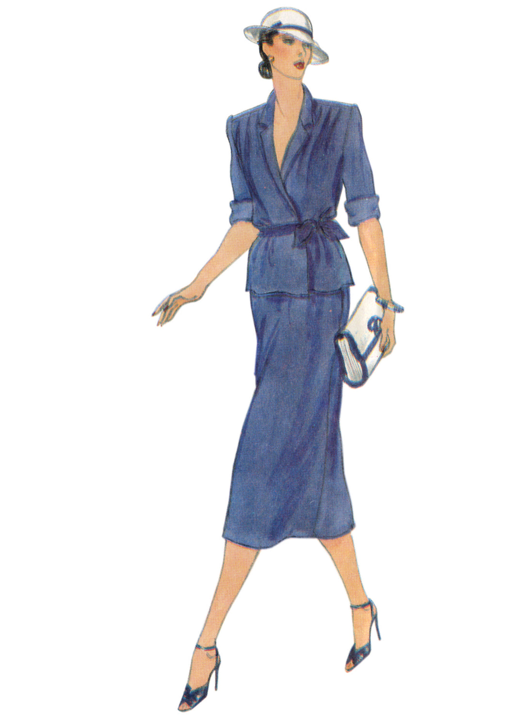 Vogue Schnittmuster V2171 – Vintage Kleid, Oberteil & Rock für Damen