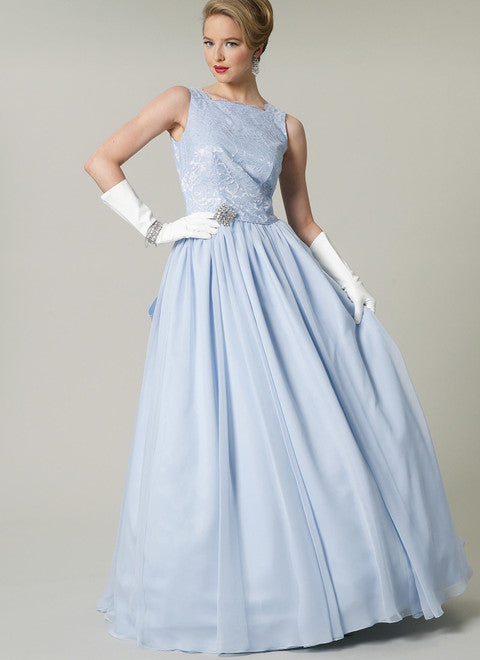 Vogue Schnittmuster V8729 Vintage Festliches Abendkleid 1950er Jahre