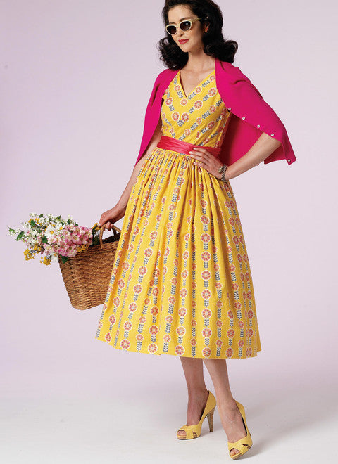 Vogue Schnittmuster V8789 Vintage Kleid Rock und Kummerbund 1950er Jahre