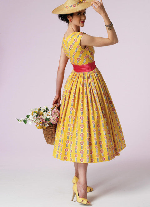 Vogue Schnittmuster V8789 Vintage Kleid Rock und Kummerbund 1950er Jahre