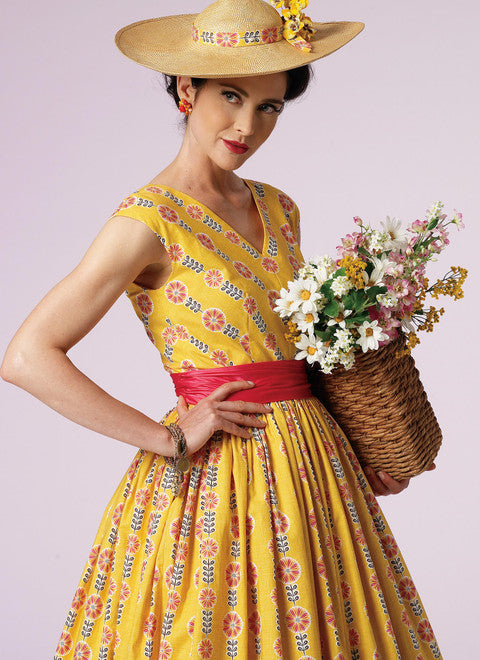 Vogue Schnittmuster V8789 Vintage Kleid Rock und Kummerbund 1950er Jahre