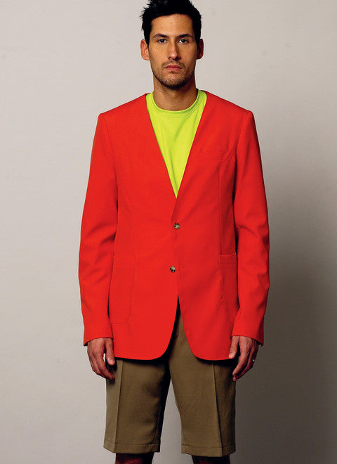 Vogue Schnittmuster V8890 Herrenanzugjacken, Shorts und Hosen