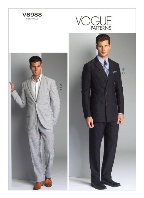 Vogue Schnittmuster V8988 Sakko & Hose für Herren