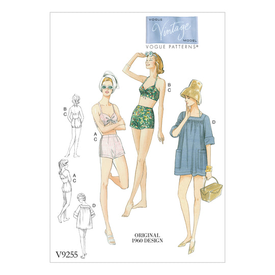 Vogue Schnittmuster V9255 Damen Bikini Tunika
